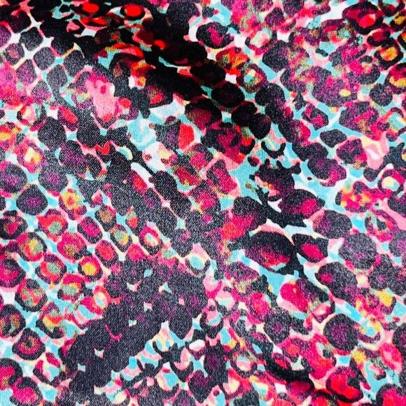 NICHOLAS  V Neck Long Sleeve Blouse US Size 10  Silk Blend  WaterSnake Print - Picture 5 of 12